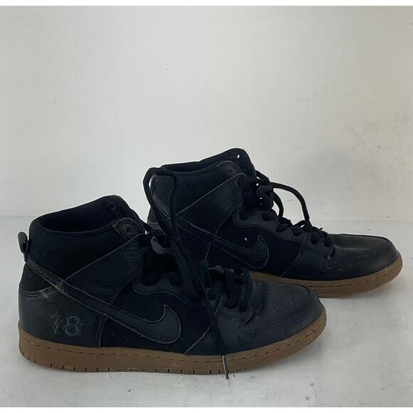 Nike SB Dunk High Antihero Men's Athletic Shoes Black/Brown Size 10 Preowned - Picture 2 of 8